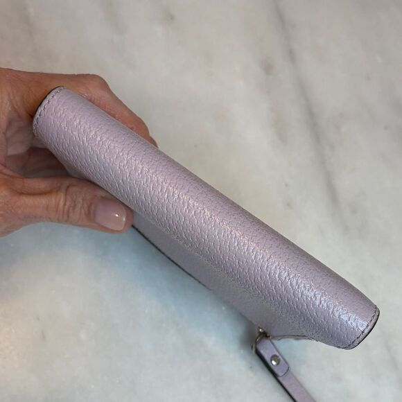 Kate Spade Wallet Leather Cross Grain Lavender Bifold Compact - Picture 8 of 15